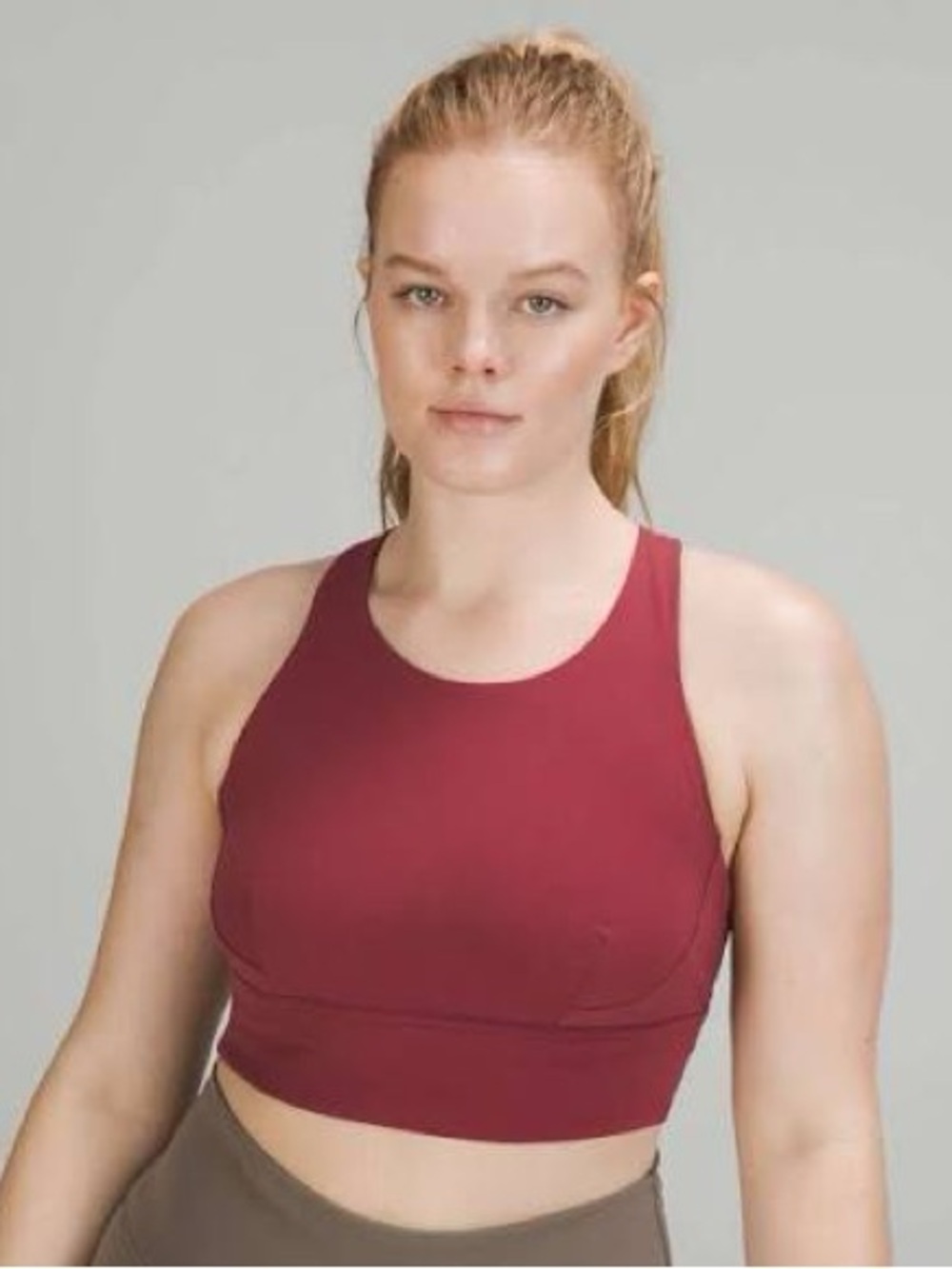 🍋 Lululemon Wunder Train Long Line Bra- Mulled Wine